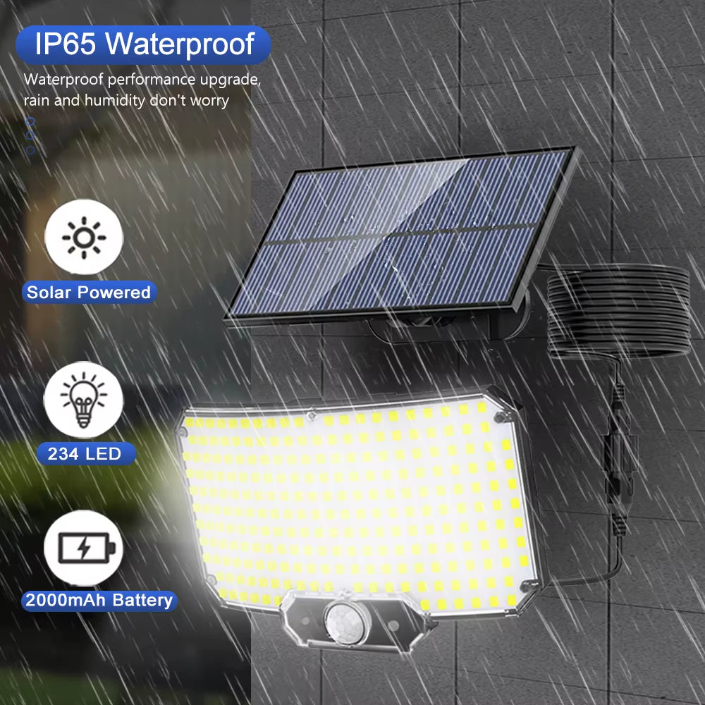 Solar Flood Lights Outdoor 106/318 LED Solar Motion Lights Remote Solar Security Lights Wall Lights Waterproof 3 Modes Garden