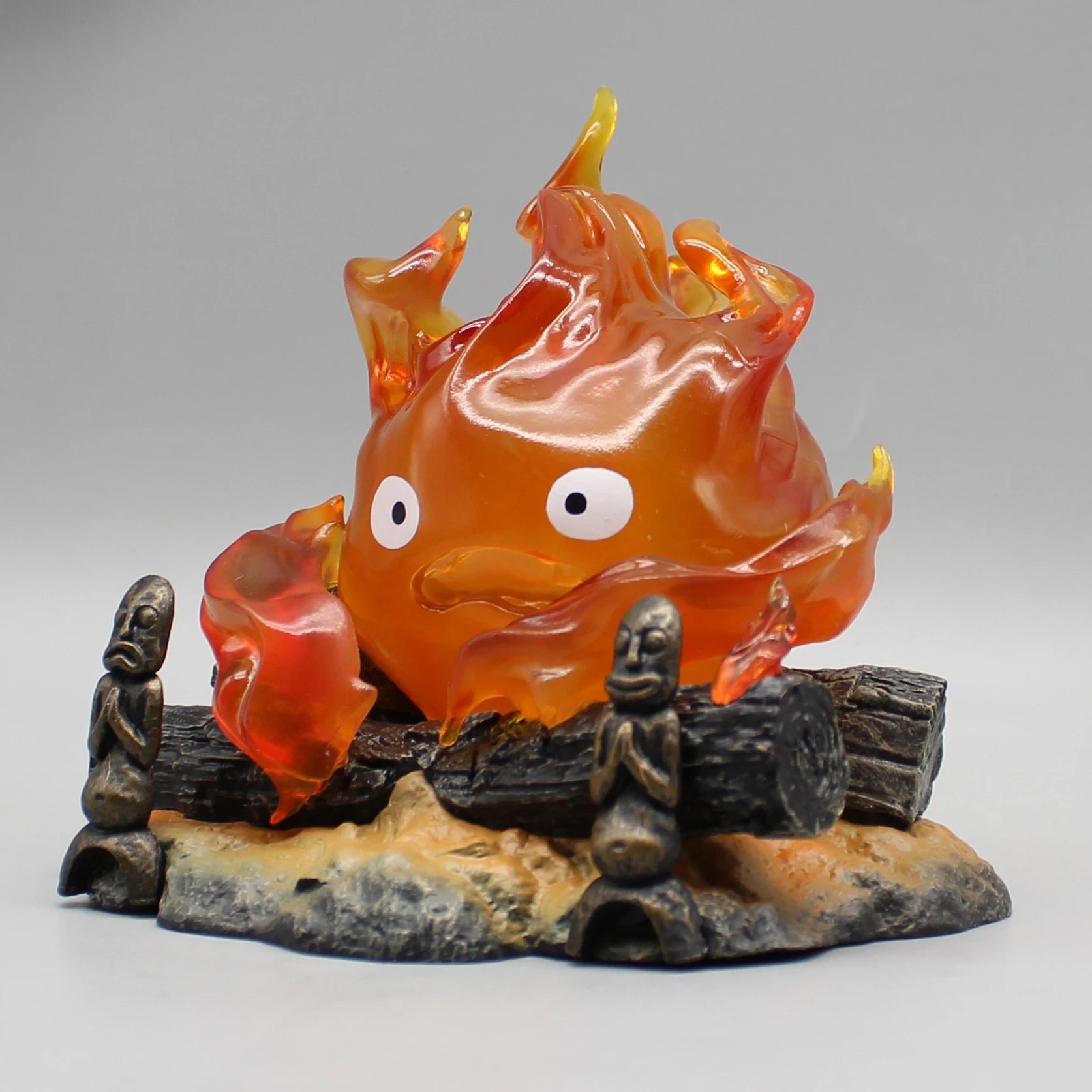 Calcifer Objects Lamp Cartoon Anime Figure 12Cm Candle Desk Action Figurine Pvc Model Statue Doll Collection Ornament Toy Gift